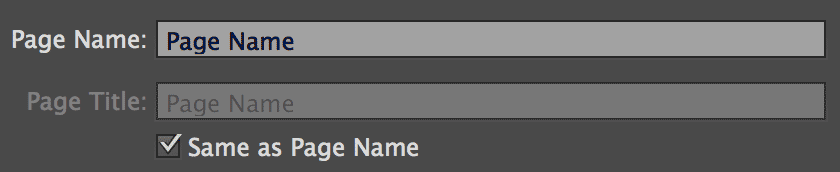 How to change the page name in Muse