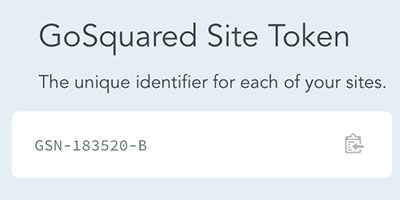 GoSquared site token