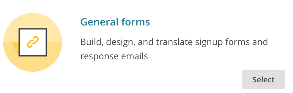 Mailchimp general forms