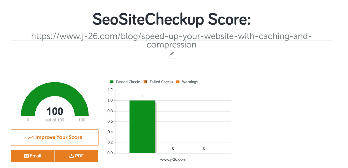 Verify that caching is enabled